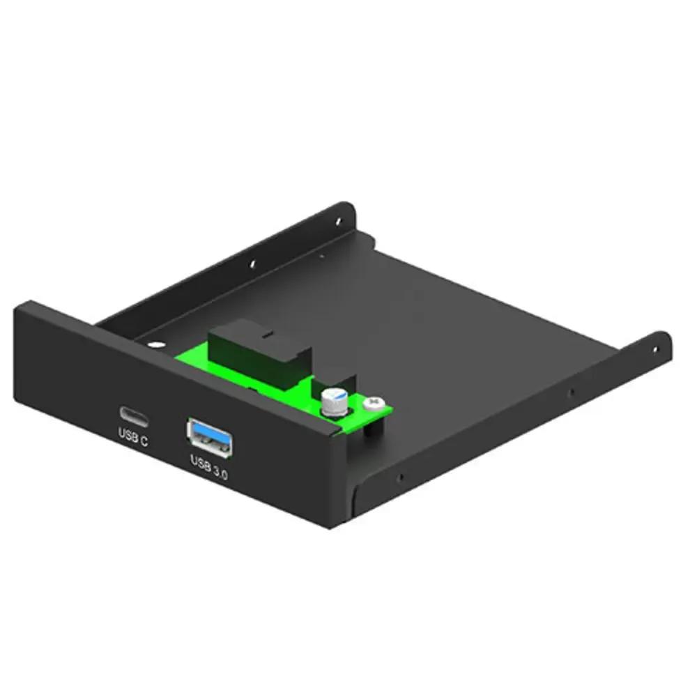 GEMBIRD INTERNAL 3.5FRONT PC PANEL USB 3.1 TYPE-A TYPE-C PORT BLACK