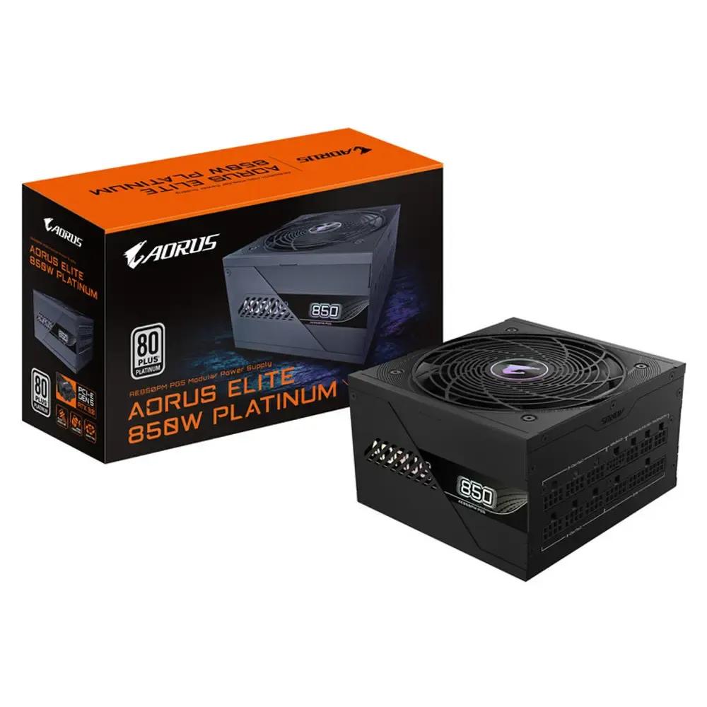 GIGABYTEPowerSupplyAORUSELITEP850WFullyModular80PlusPlatinum100JapaneseCapacitorsPCIeGen5.0graphicscardsupport