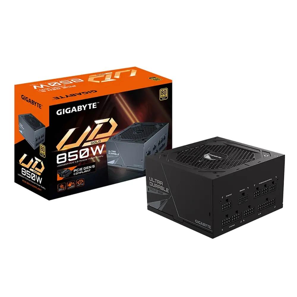 GIGABYTE Power Supply Ultra Durable 850W Fully Modular 80+Plus GOLD, PCIe Gen 5.0 graphics card Support_1.webp