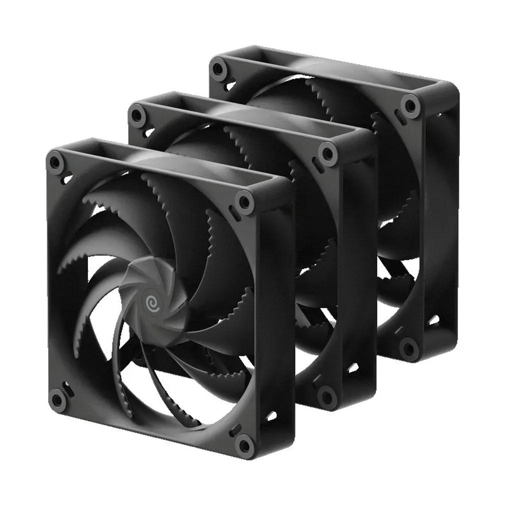 HAVNH14TriplePackBlack140mmA-RGBMetalCoreCaseFan
