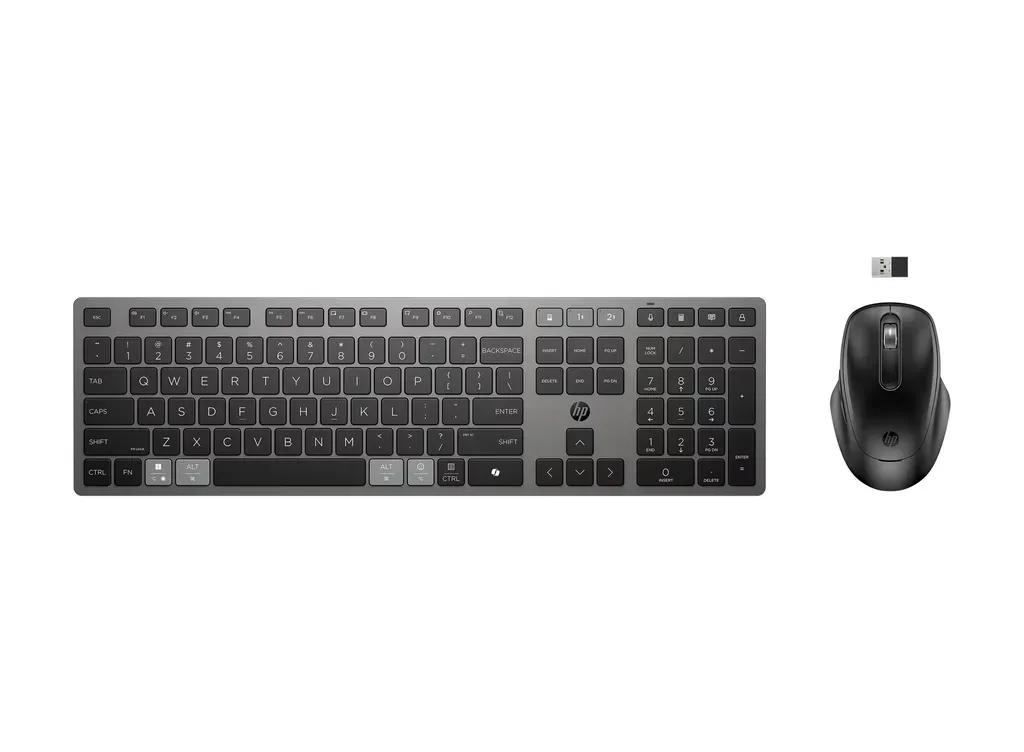 HP725Multi-DeviceRechargeableWirelessKeyboardandMouseCombo