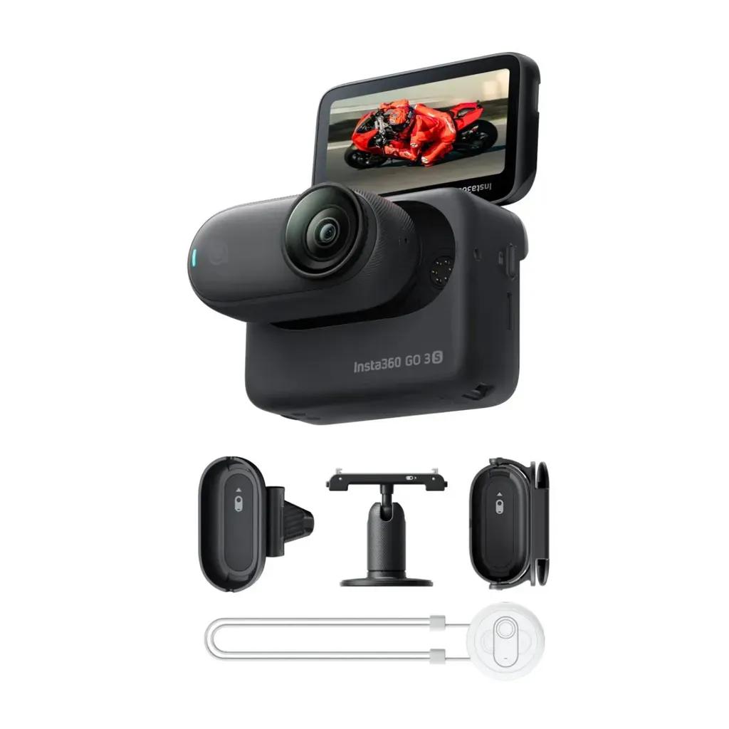 Insta360GO3SMotorcycleIn-HelmetPOVBundle-128GBMidnightBlack