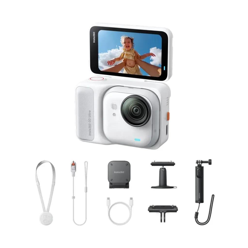 Insta360GOUltraCreatorBundleArcticWhite-Mini2-in-1TripodQuickReleaseMountPivotMount