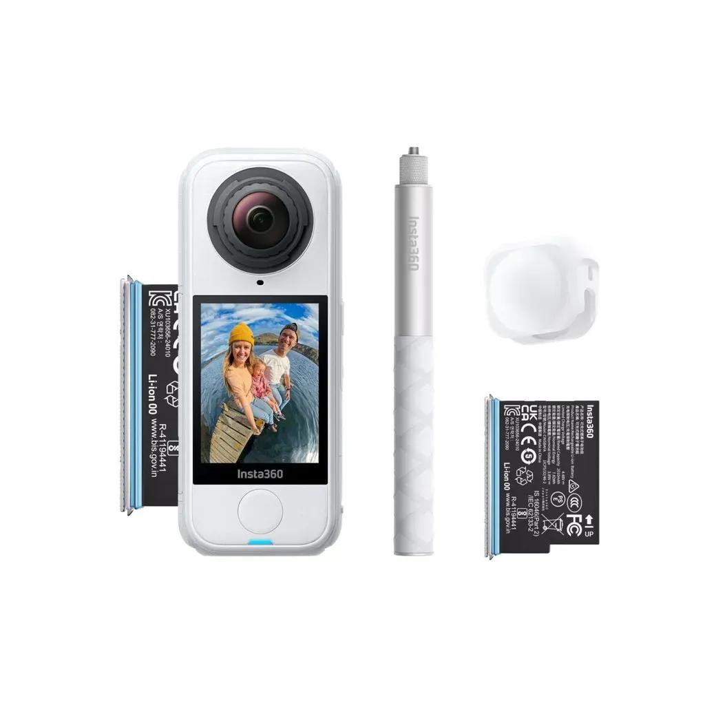 Insta360X4AirStarterBundleWhite-Lightweight8K360AIActCamSelfiestick2xbatterylenscap
