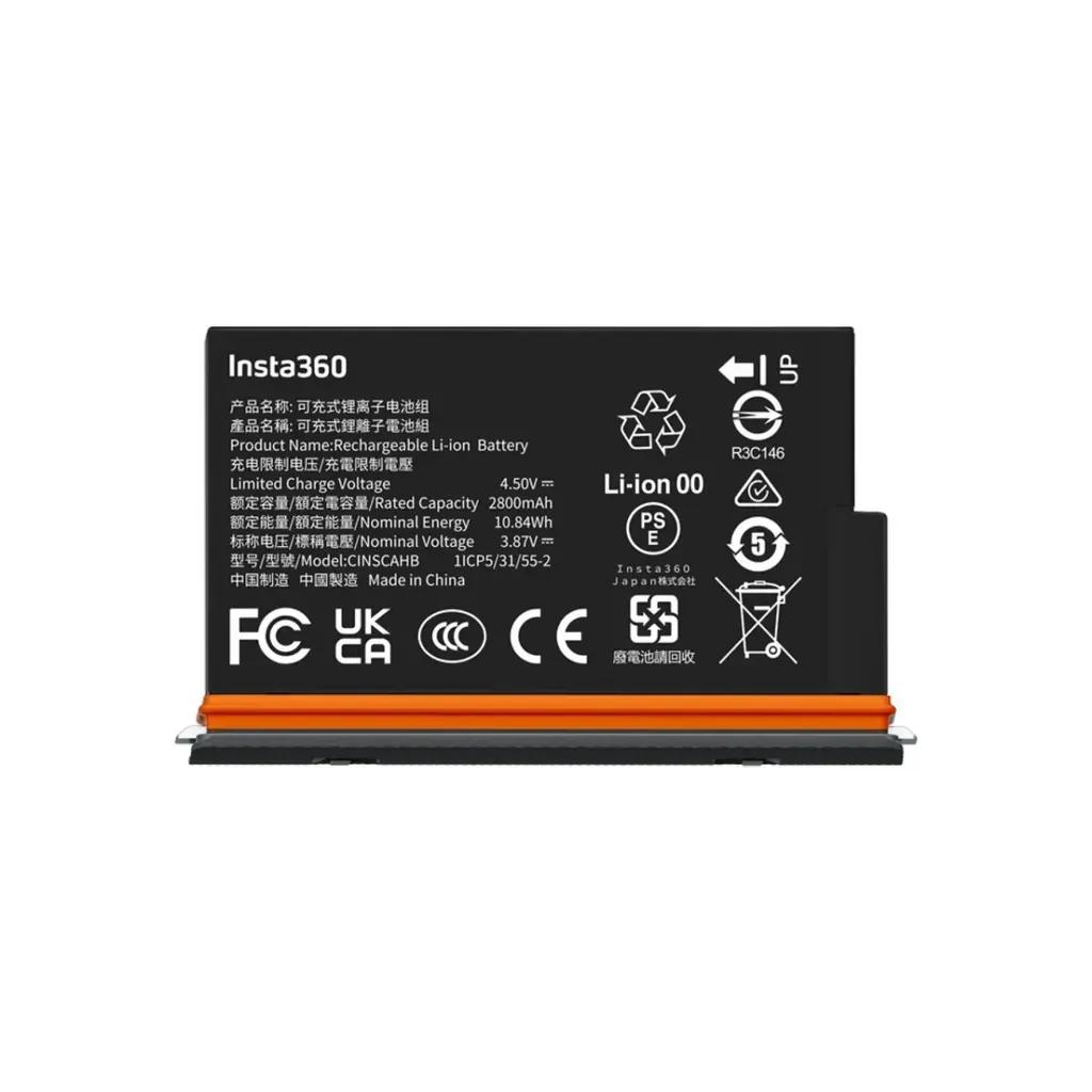 Insta360X5UltraBattery-Upgraded2800mAhcapacityforanultra-longruntime.