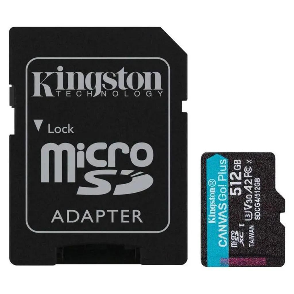 KINGSTONMemoryCardSDCG4512GBCanvasGoPLUSClass10UHS-IU3V30A2