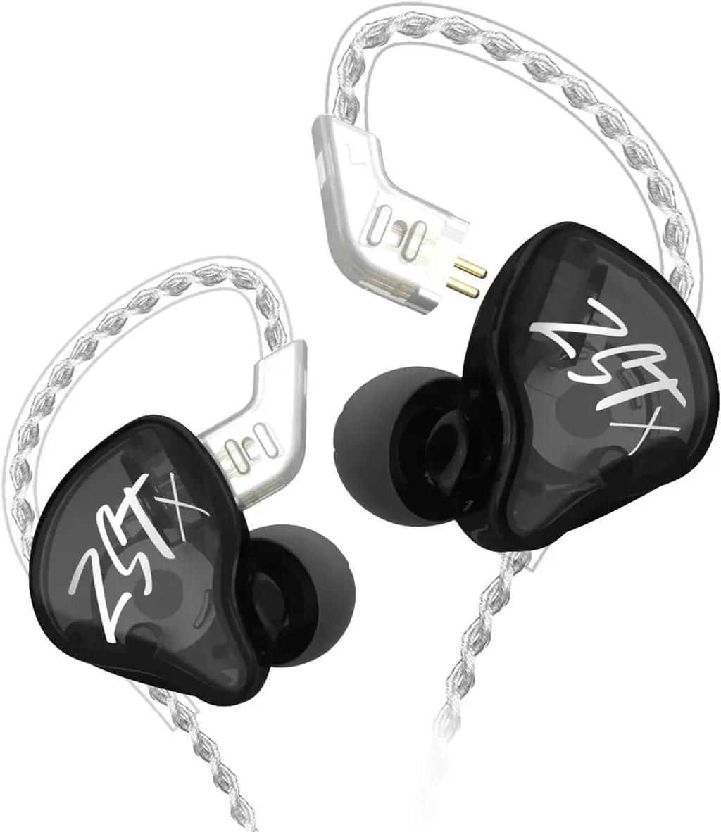 KZZSTXBlackNoMic-IEM35InEarMonitorEarphonesDynamicHybridDualDriver1BA1DD2xma