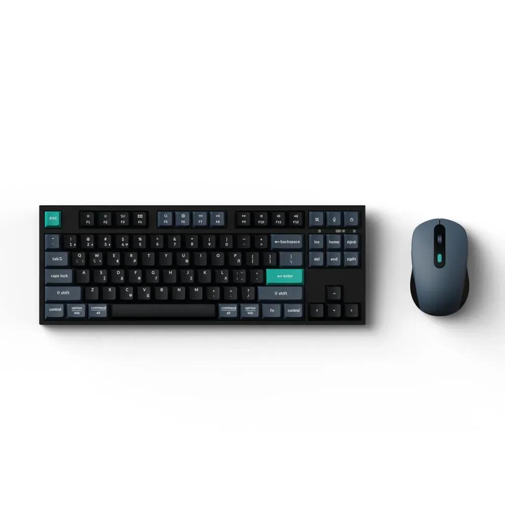 KeychronB33ComboKCBD1-GRWirelessKeyboardandMouse80GRLayoutBlack-Green