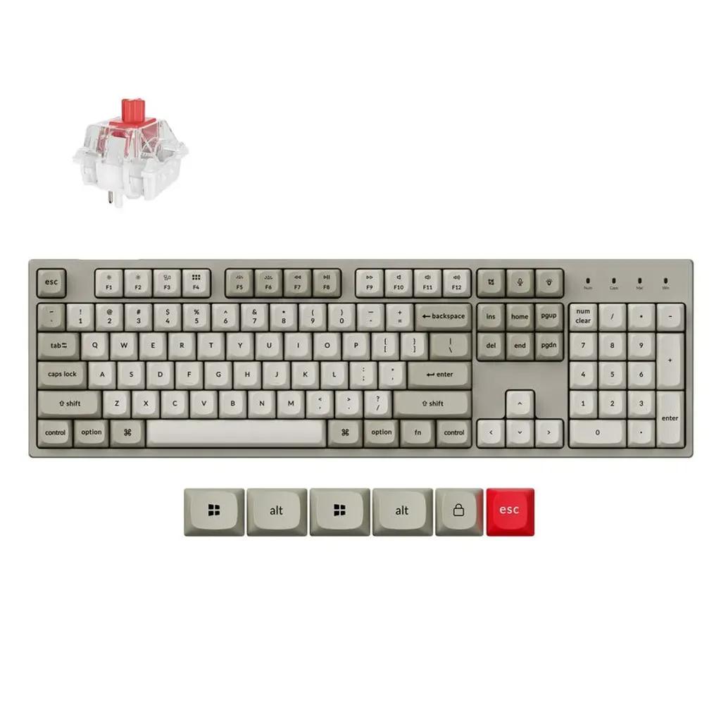 KeychronC2ProC2PX-M1QMKVIAMechanicalRedSwitch-8KPollingRateHotSwap.100USRetroRG