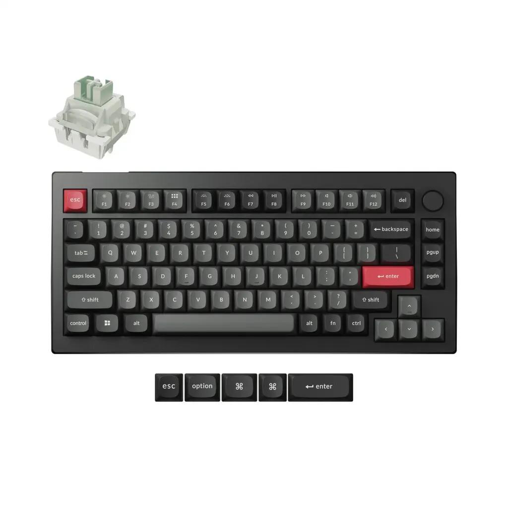 KeychronC75HE8KC75H-M1-USHallEffectKeyboardRGBMagneticSwitchBlack75USLayout