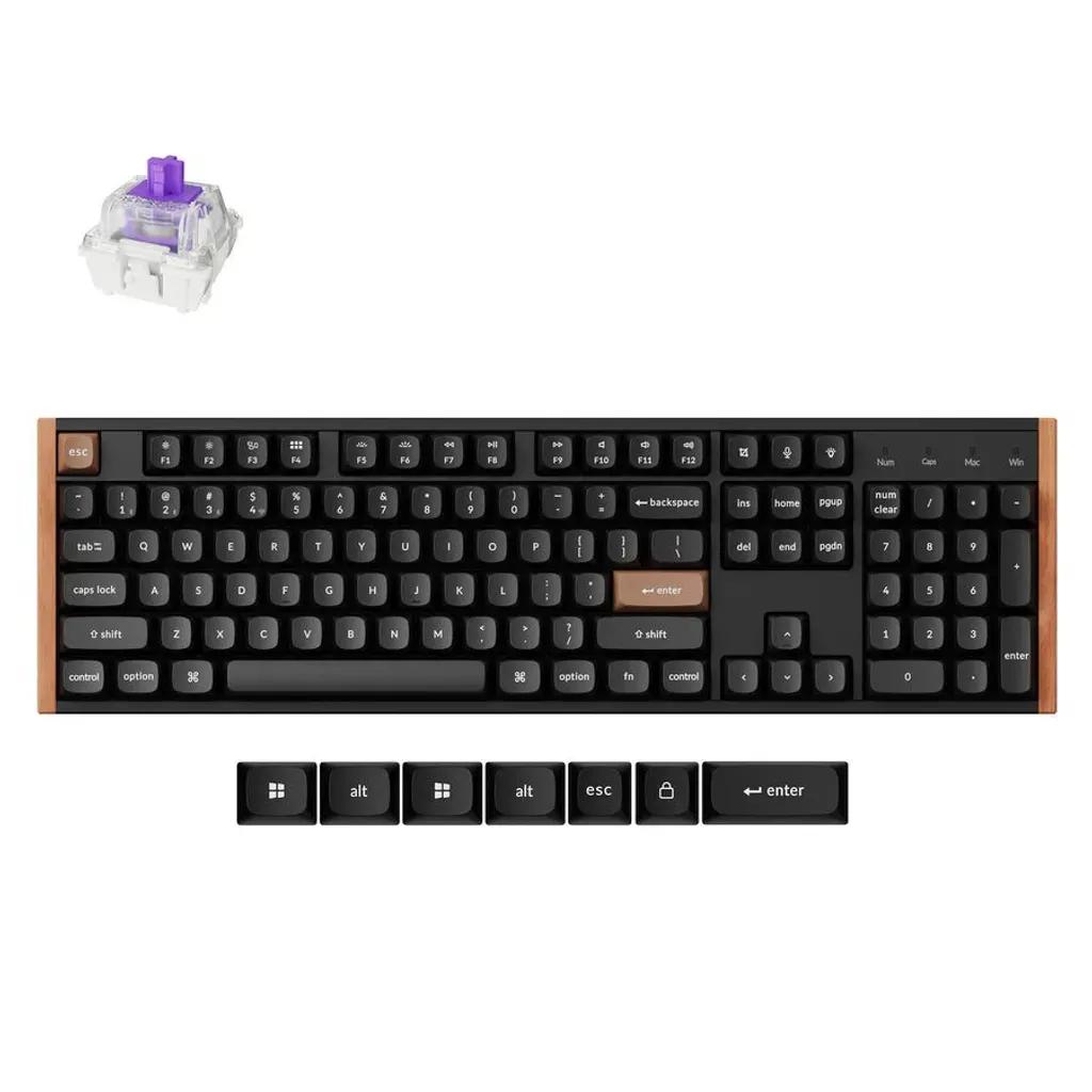 KeychronK10HEK10H-F1SpecialWoodEditionWirelessMagneticHallEffectRGBKeyboard100US