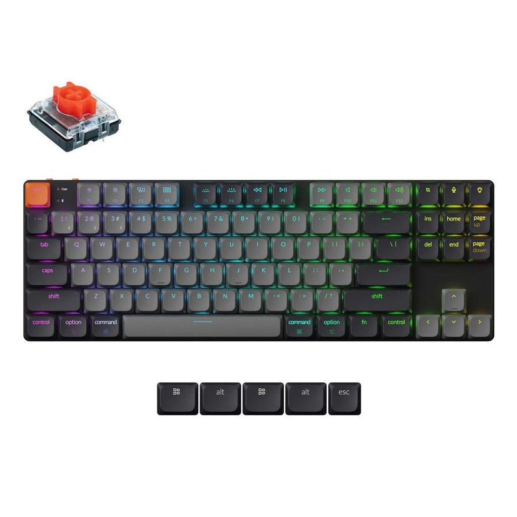 KeychronK1V6K1X-B1QMKWirelessMechanicalKeyboardRedSwitchRGB80USLayout