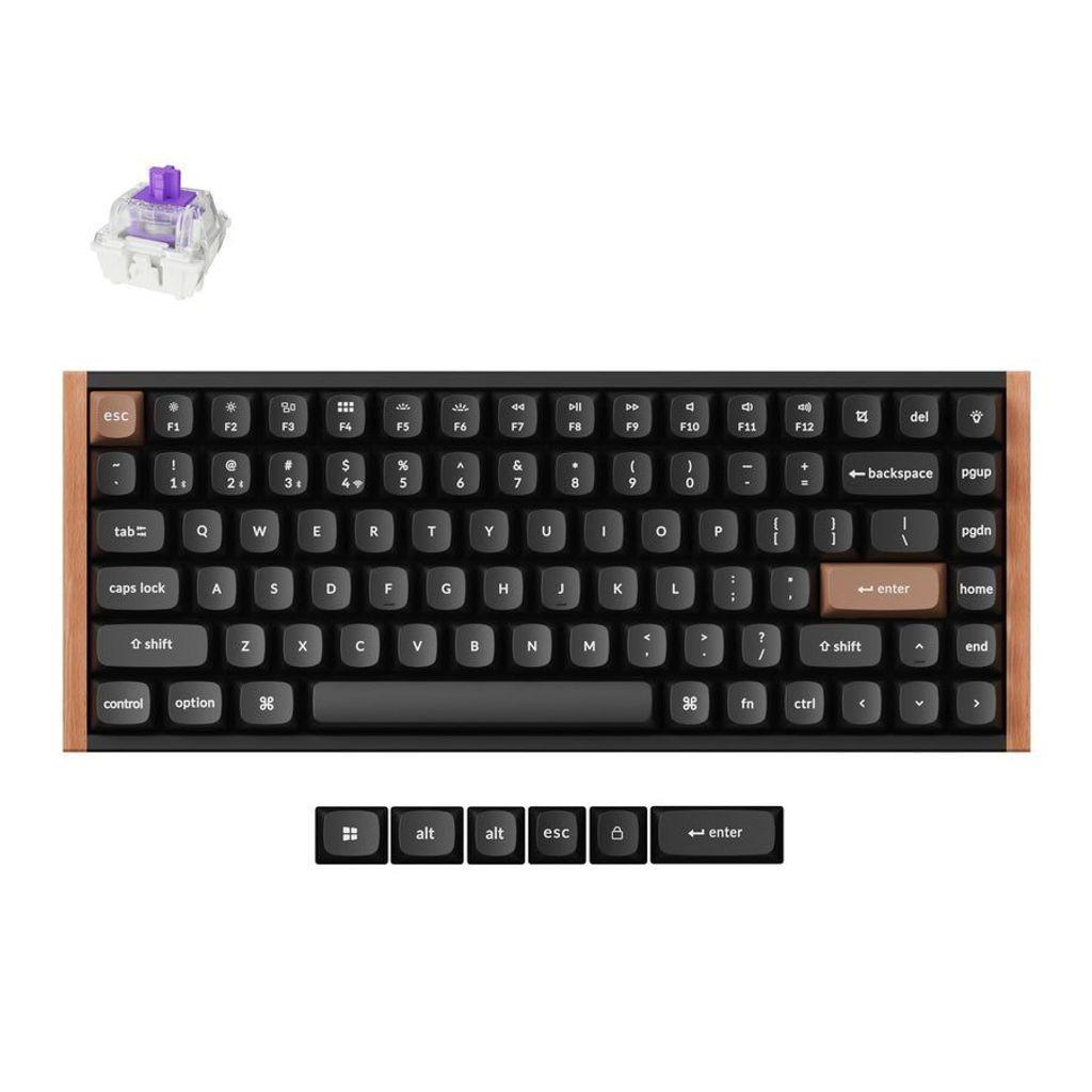 KeychronK2HEK2H-F1WirelessMagneticHallEffectRGBKeyboard75USLay.SpecialWoodEdition