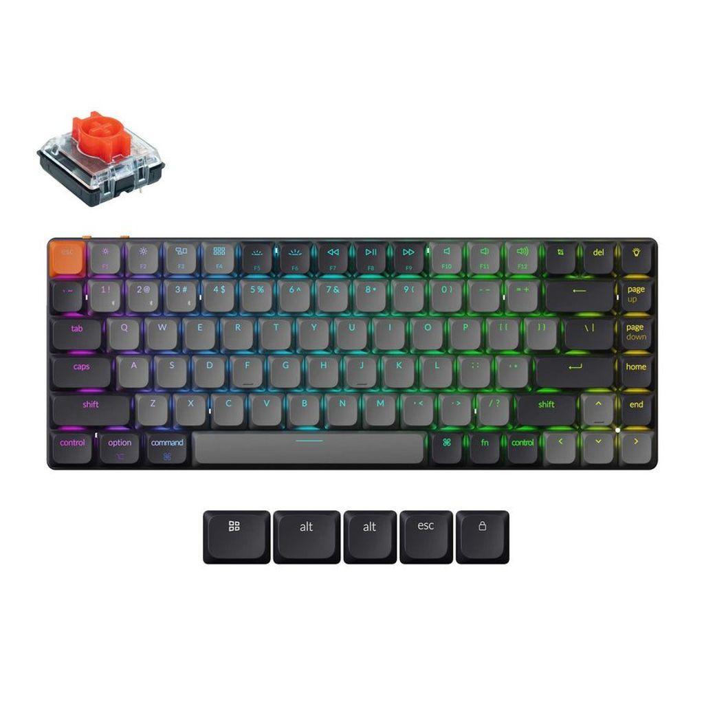 KeychronK3V3K3X-B1QMKWirelessMechanicalKeyboardRedSwitchRGB75USLayout