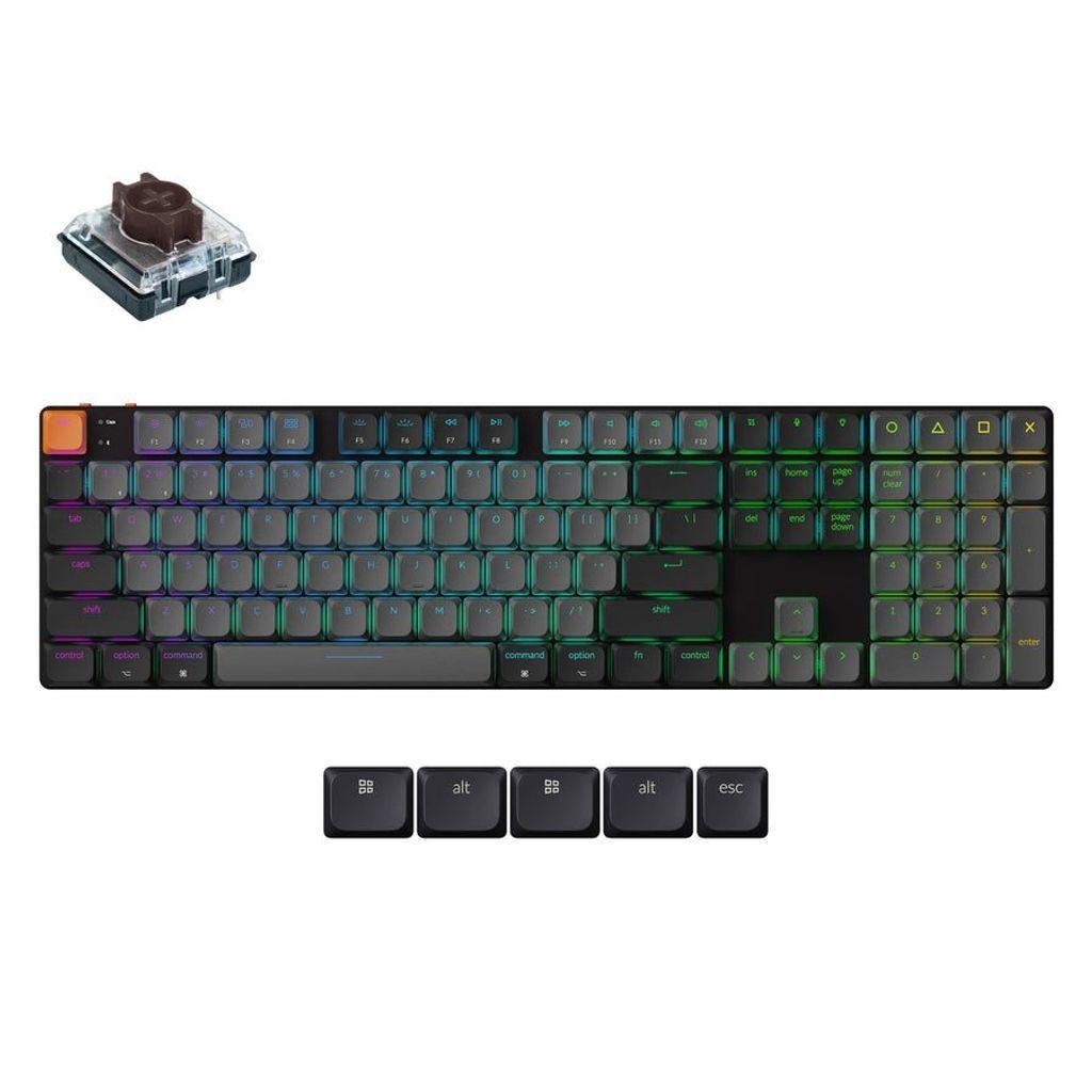KeychronK5V2K5X-B3QMKWirelessMechanicalKeyboardBrownSwitchRGB100USLayout