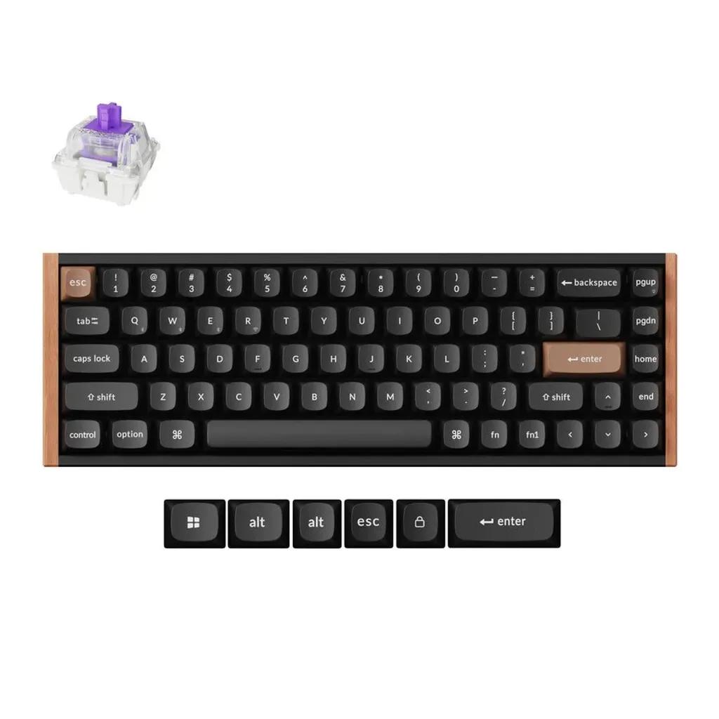 KeychronK6HEK6H-F1SpecialWoodEditionWirelessMagneticHallEffectRGBKeyboard65US