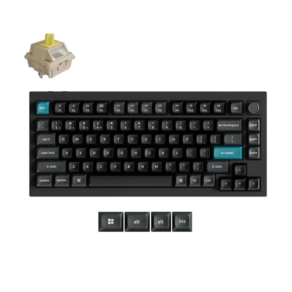 KeychronQ1UltraQ1U-M4ZMKRGB8KWirelessCustomMechanicalKeyboard-BananaSwitch75US