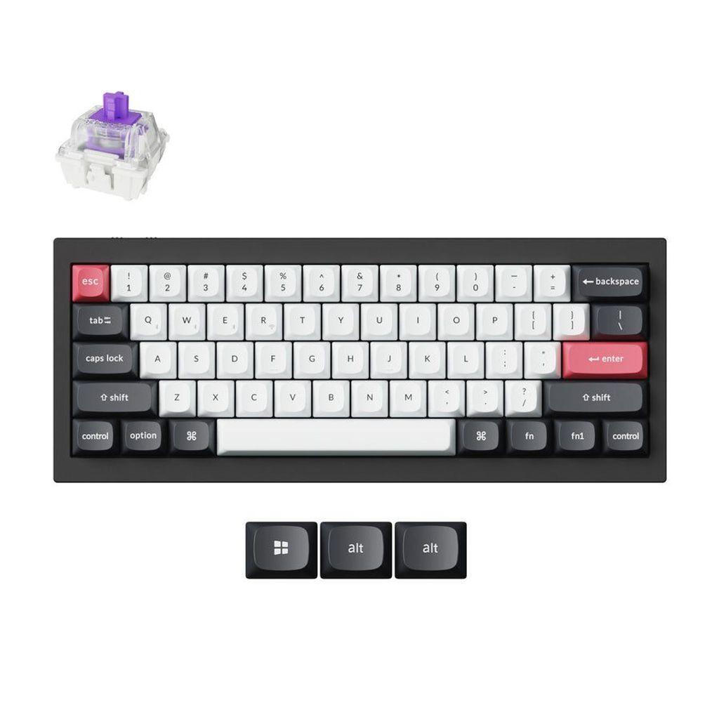 KeychronQ4HEQ4H-C1QMKWirelessCustomHallEffectKeyboardPurpleSwitch60USLayout
