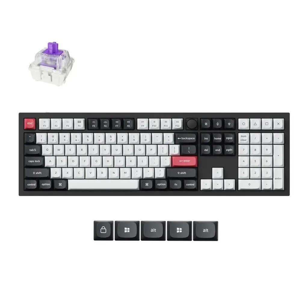 KeychronQ6HEQ6H-M1QMKWirelessCustomHallEffectKeyboardPurpleSwitch100USLayout