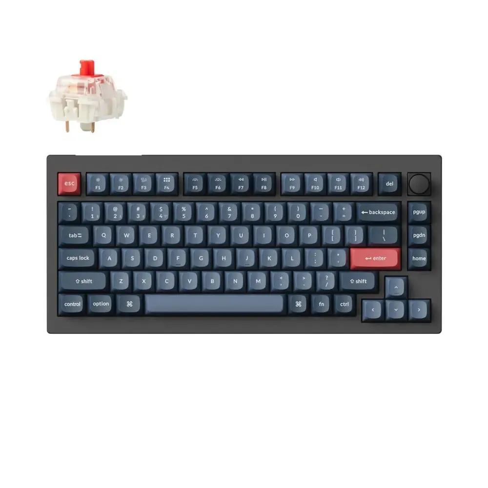 KeychronV1MaxV1M-D1QMKVIAWirelessCustomMechanicalKeyboardRedSwitchRGB75USLay