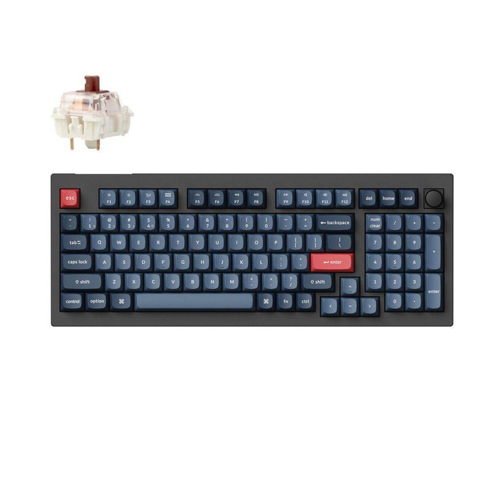 KeychronV5MaxQMKVIAV5M-D3WirelessBT24WiredCustomMechanicalKeyboardBrownSw.96US