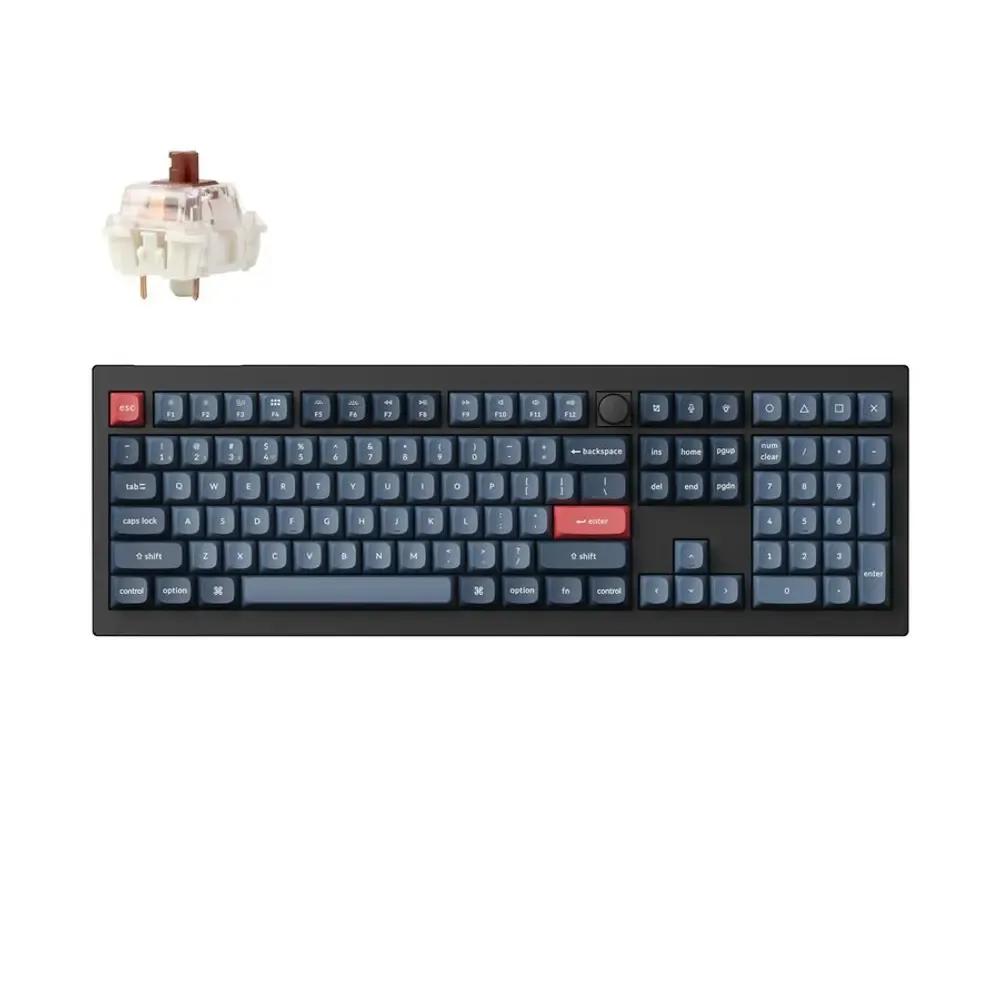 KeychronV6MaxV6M-D3QMKVIAWirelessBT24WiredCustomMechanicalKeyboardBrownSwitch