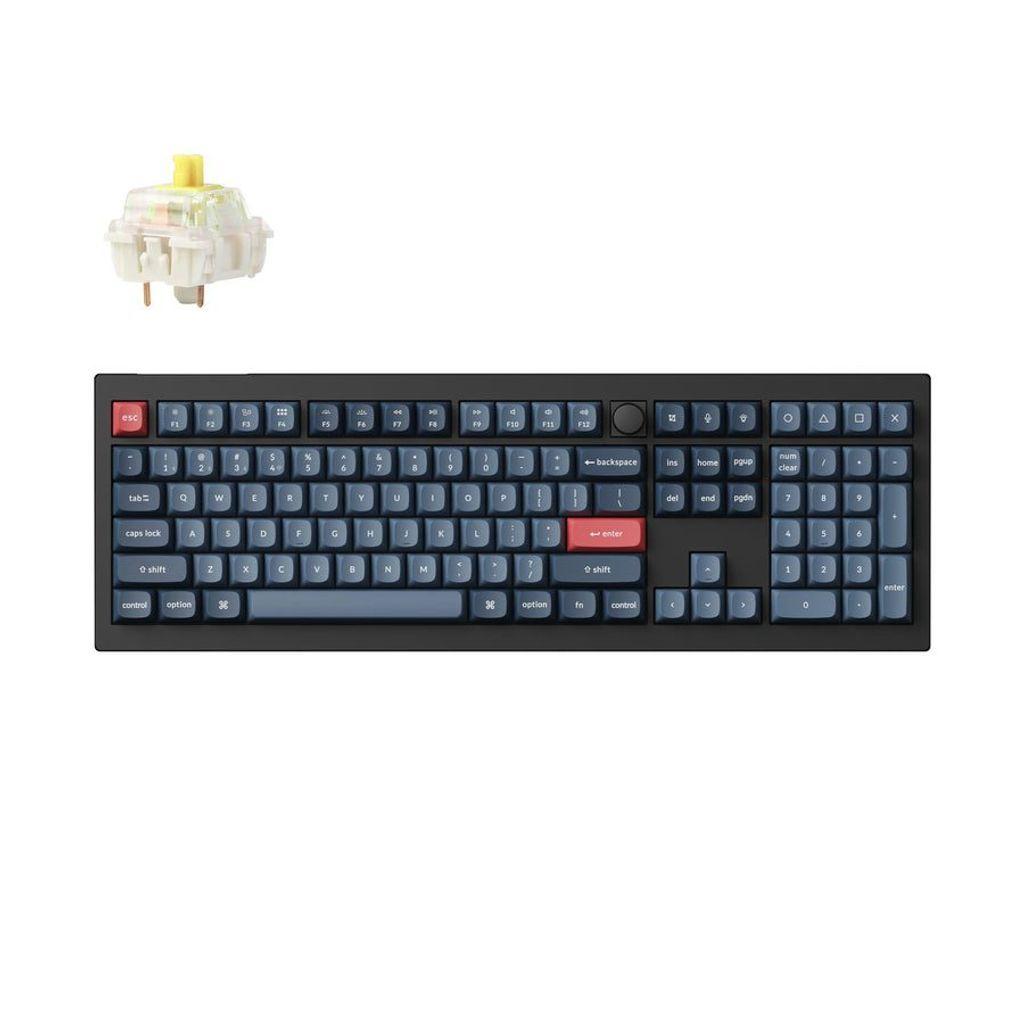 KeychronV6MaxV6M-D4QMKVIAWirelessBT24WiredCustomMechanicalKeyboardBananaSwitch100