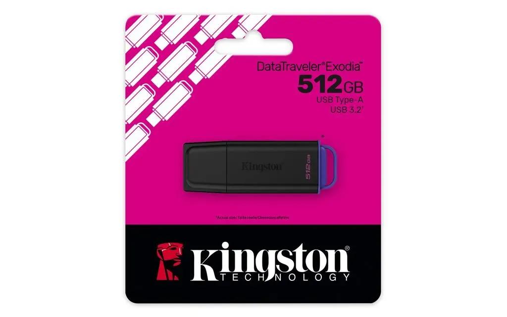 KingstonTechnologyDataTraveler512GBPortableUSB3.2Gen1ExodiaBlackPurple