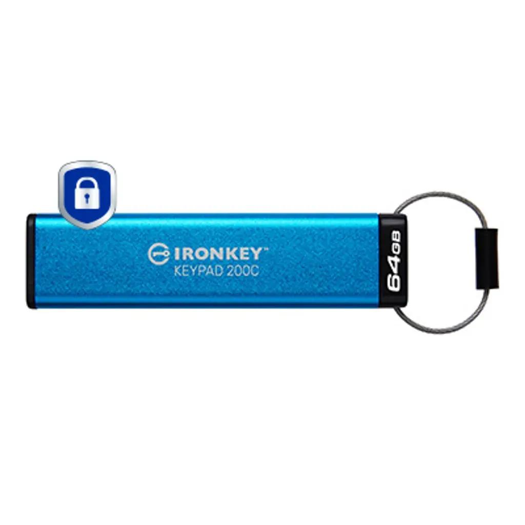 KingstonTechnologyIronKey64GBUSB-CKeypad200CFIPS140-3Lvl3PendingAES-256