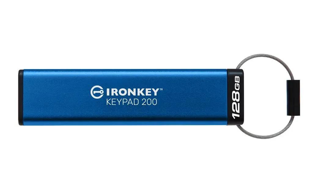 KingstonTechnologyIronKeyKeypad200USBflashdrive128GBUSBType-A3.2Gen13.1Gen1Blue