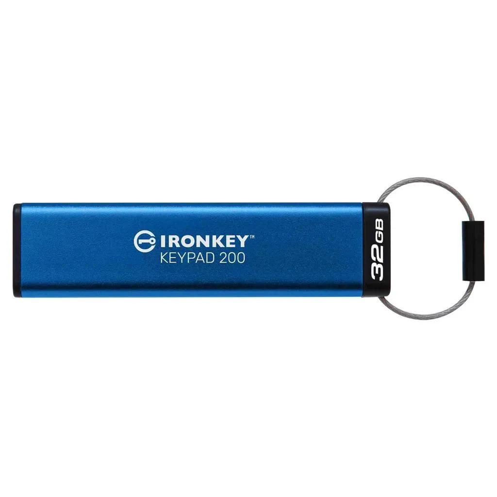 KingstonTechnologyIronKeyKeypad200USBflashdrive32GBUSBType-A3.2Gen13.1Gen1Blue