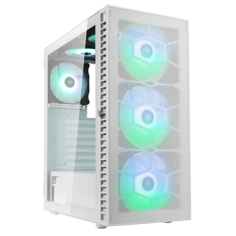Kolink Observatory HF Mesh ARGB Midi Tower Case - White (with 6 ARGB fans - 3x140mm & 3x120mm )_1.webp