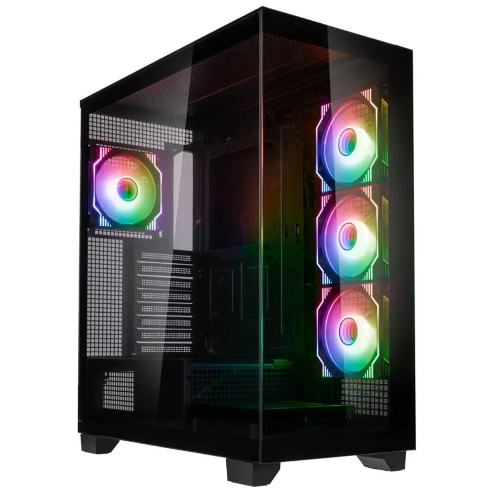 Kolink Unity Arena ARGB Midi Tower Showcase - Black E-ATX 420mm clearance with 4 ARGB Fans_1.webp