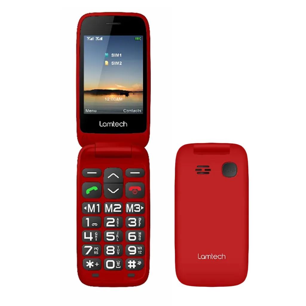 LAMTECHFLIPPHONE2.8DISPLAYWITHBTFMRADIOSOS1400mAhGRMENUFLIP-XRED