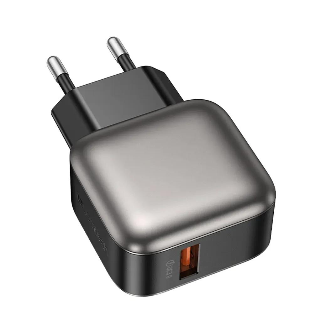LAMTECHSINGLEUSBPORTABLEQC3.0CHARGER18WGREY