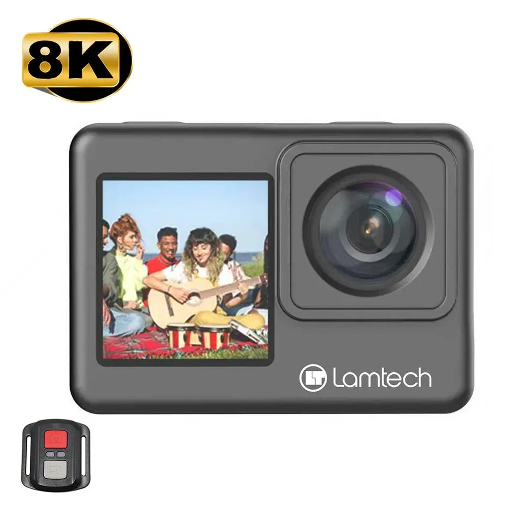LAMTECH8KEISDUALSCREENWIFIACTIONCAMERAWITHREMOTECONTROLBLACK