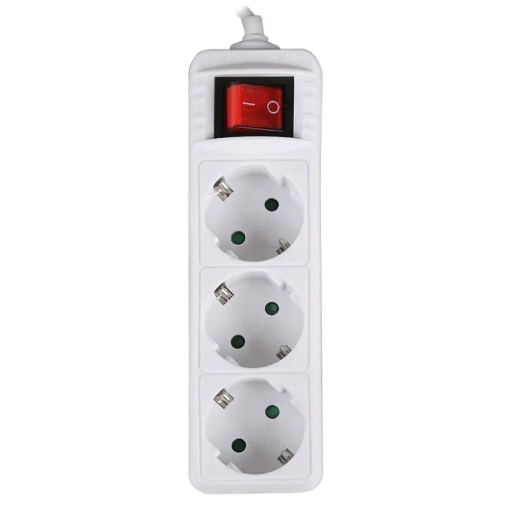 LAMTECH POWER STRIP WITH SWITCH 3 OUTLETS WHITE 3M
