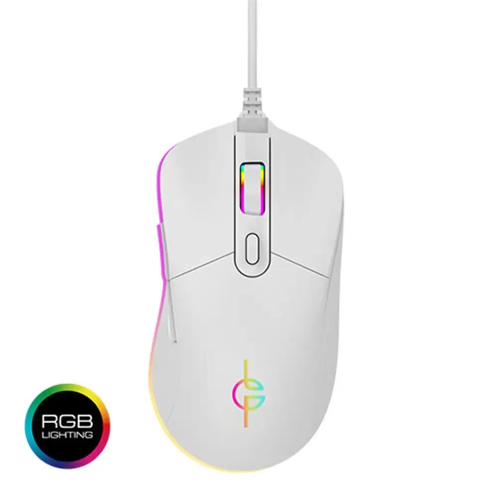 LAMTECH RGB GAMING MOUSE 6400DPI WHITE WHITE MOON
