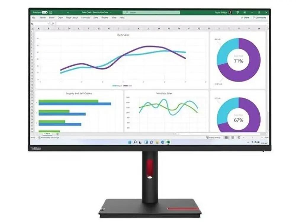 LENOVO Monitor ThinkVision T32h-30 31.5'' QHD IPS, HDMI, Display Port, USB, USB-C, Height Adjustable, 3YearsW_1.webp