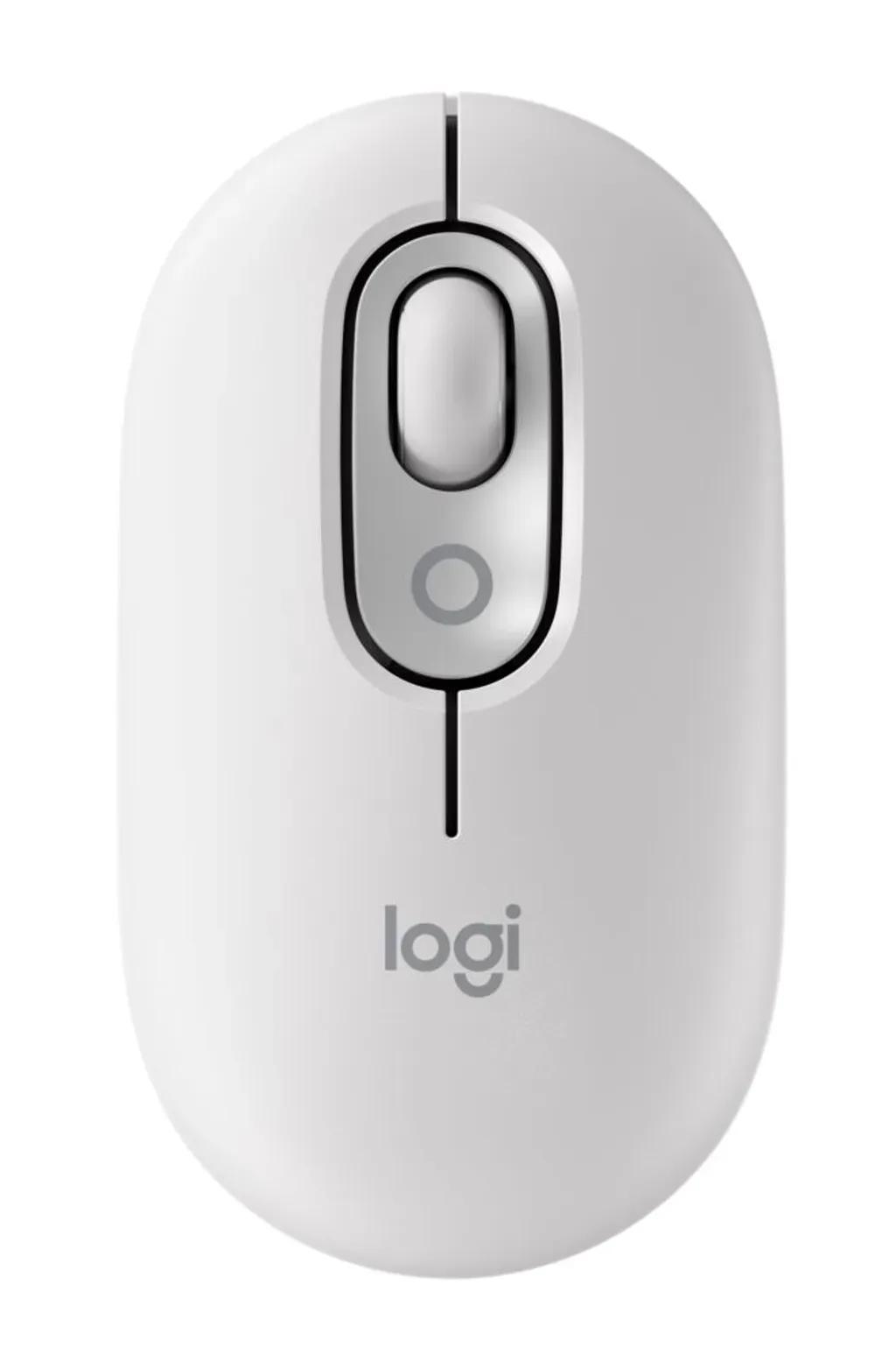 LOGITECHMousePOPWirelessWithEmojiButtonWhite