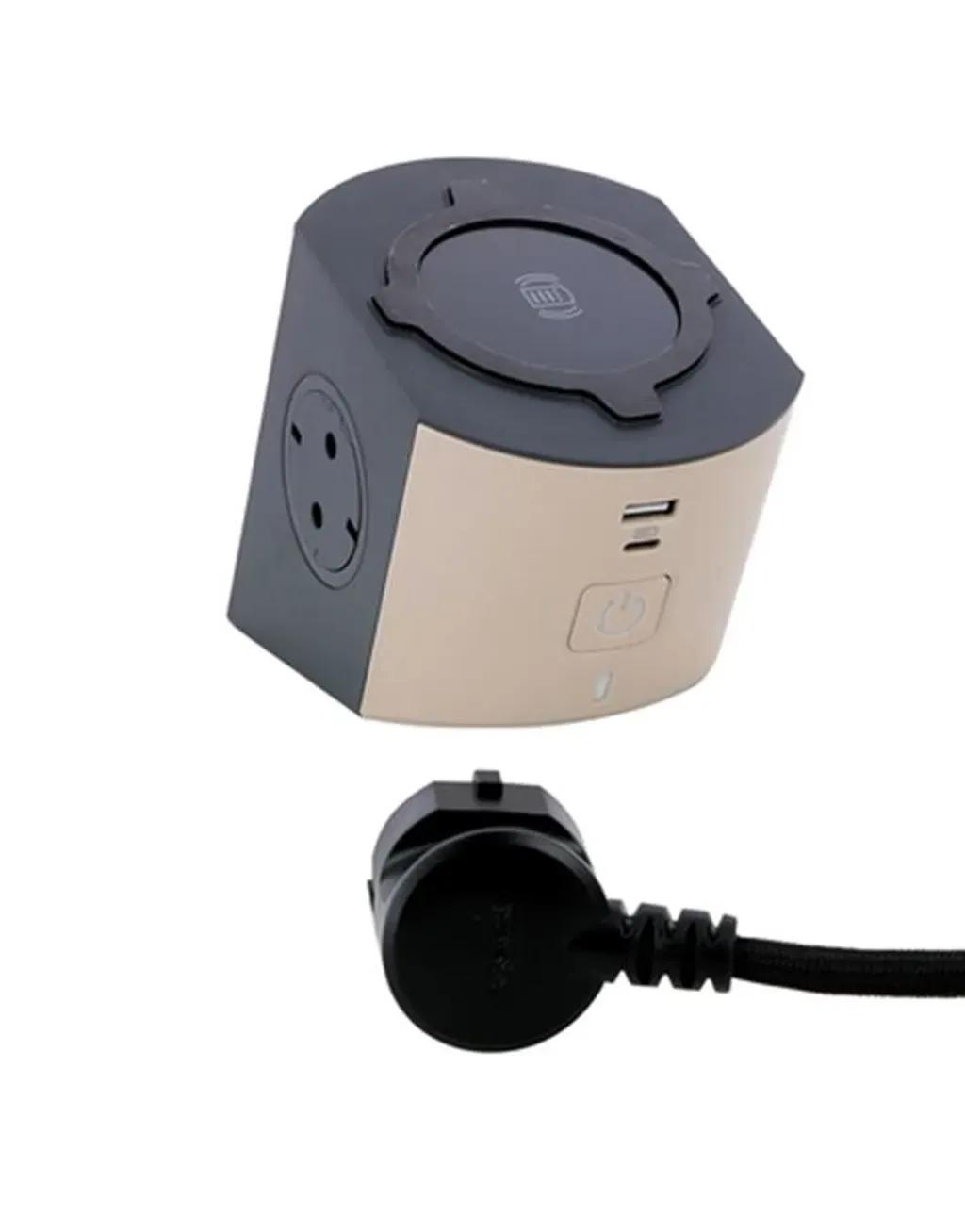 LegrandSurgeArrest2Outlets2mCableCornerBrownBlack