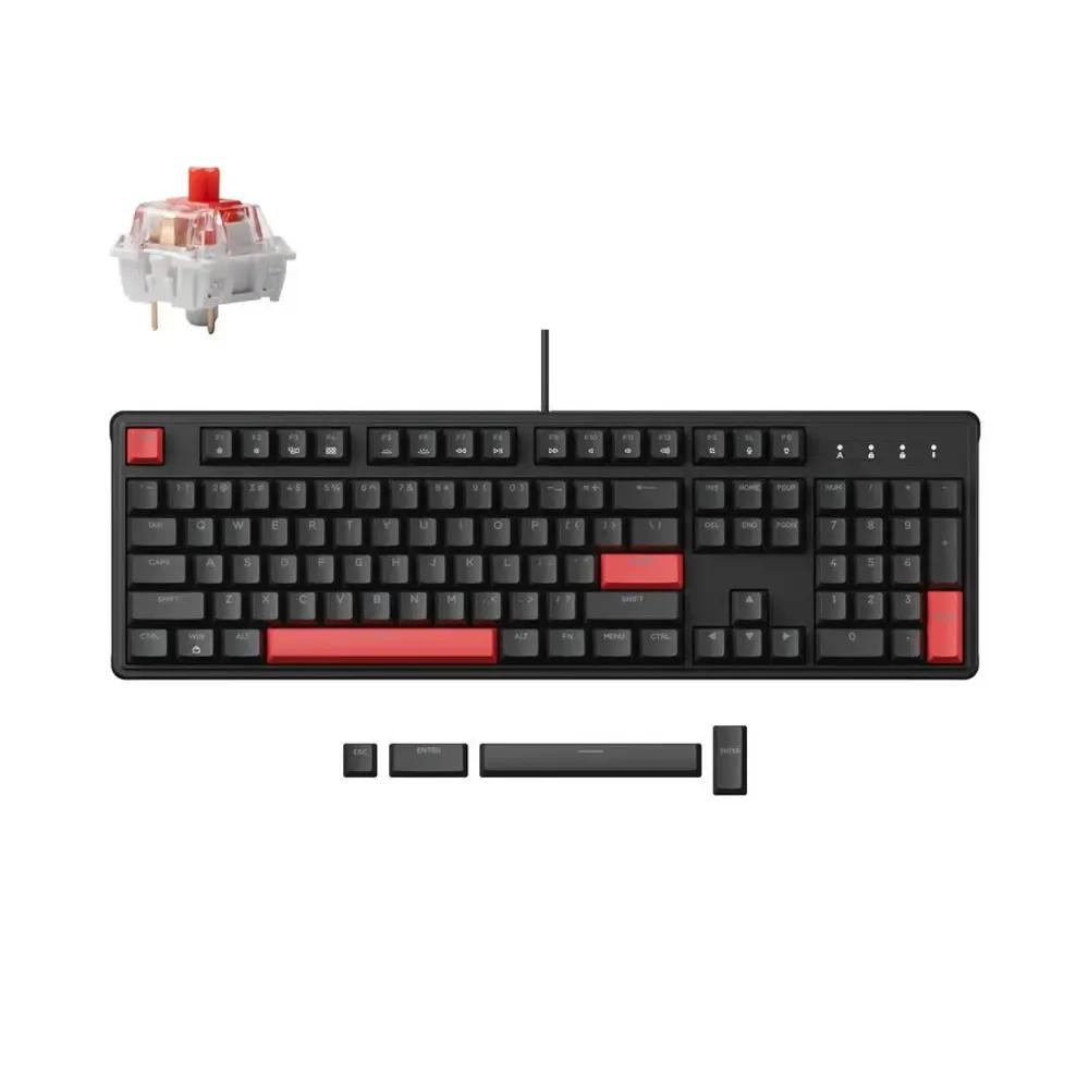LemokeyX3X3-A1QMKVIAWiredMechanicalfullKeyboard100RedSwitchUSLayout