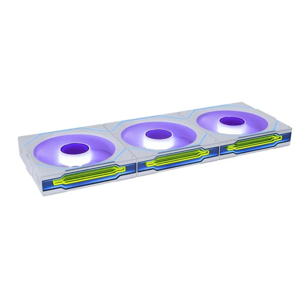 LianLiUNIFANINFINITYSL-Wireless-120-3PCSReverseWhiteTriplepackincludeController
