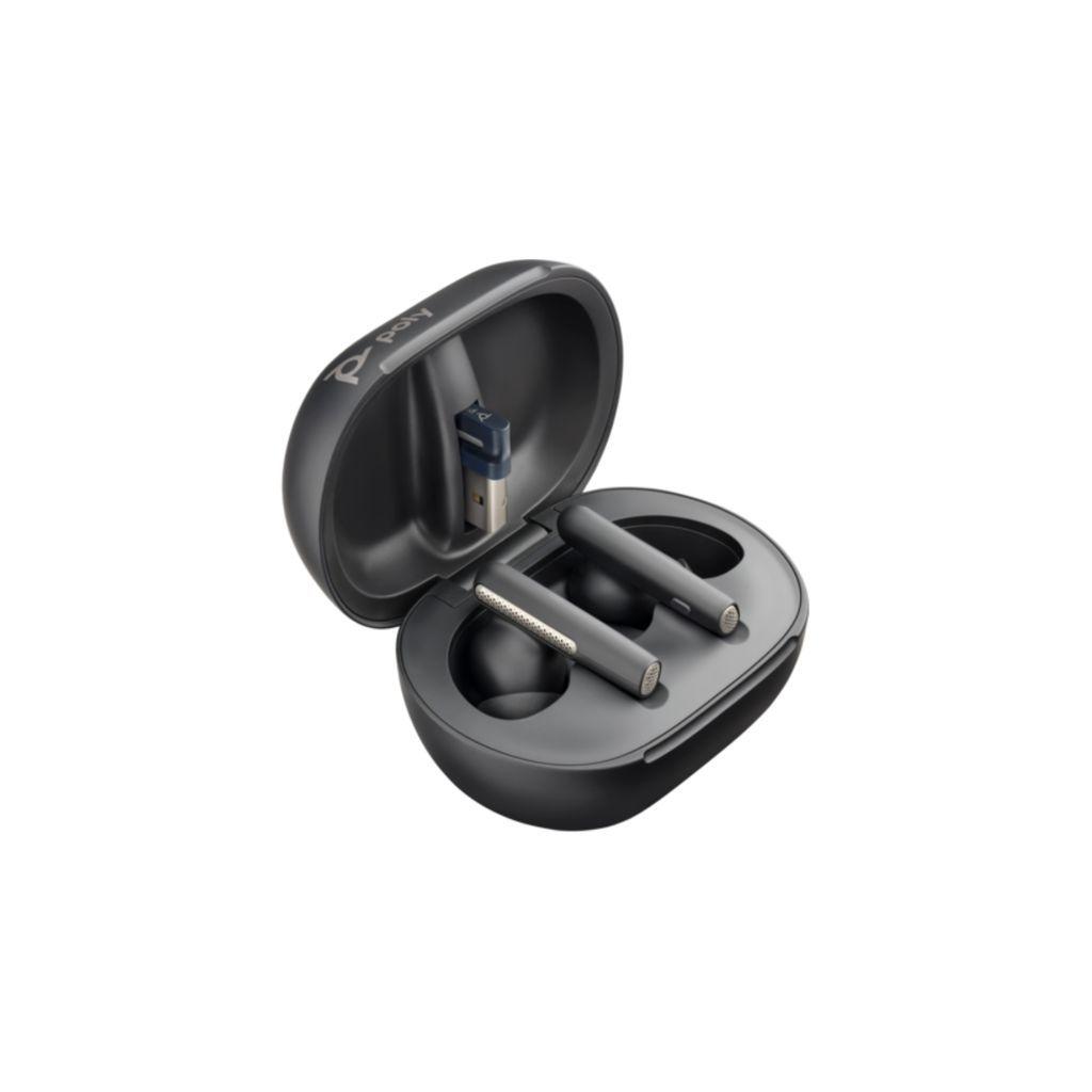 POLYVOYAGERFREE60UCCARBONBLACKEARBUDSBT700USB-CADAPTERTOUCHSCREENCHARGECASE7Y8G4AA