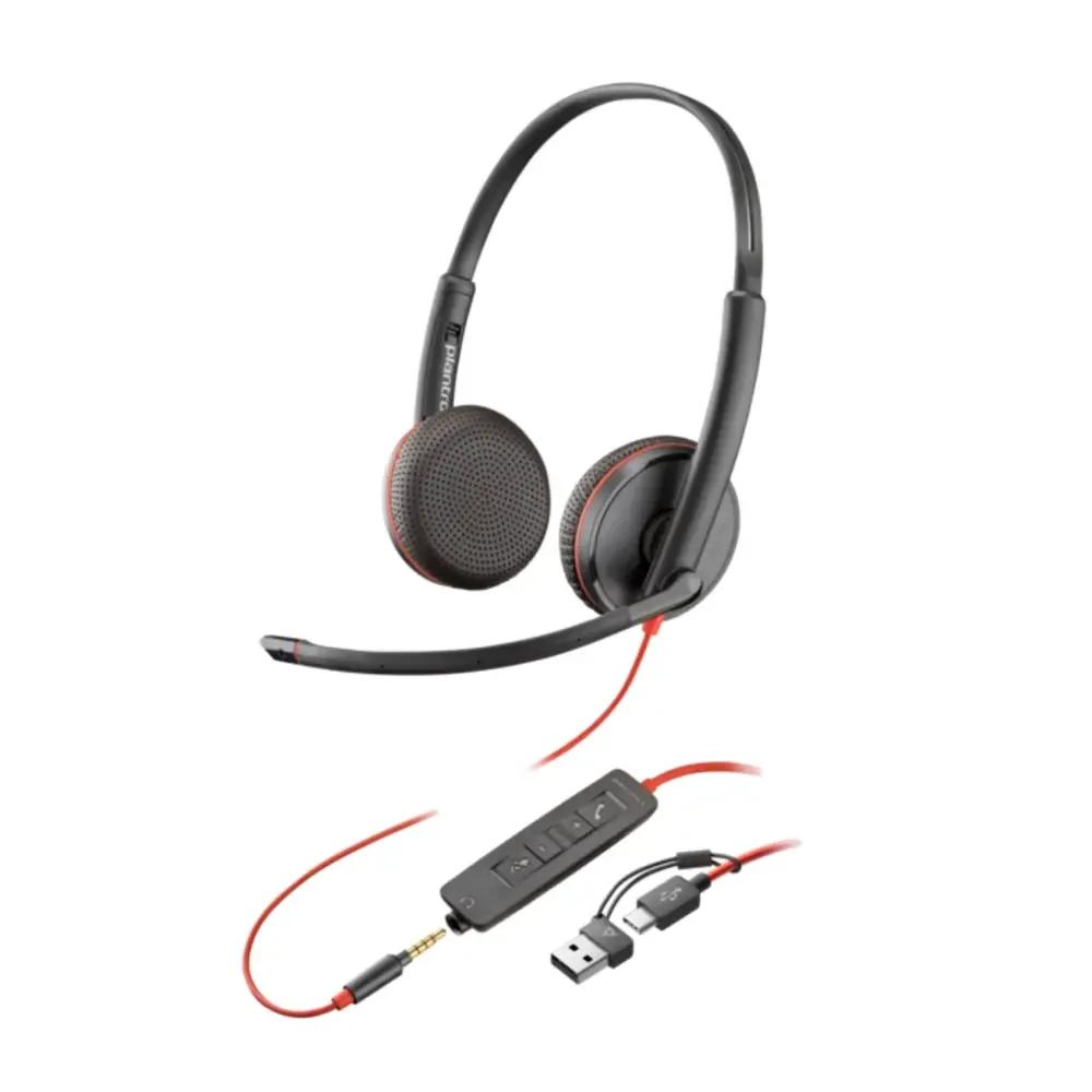 POLY BLACKWIRE 3225 STEREO USB-C HEADSET USB-CA ADAPTER