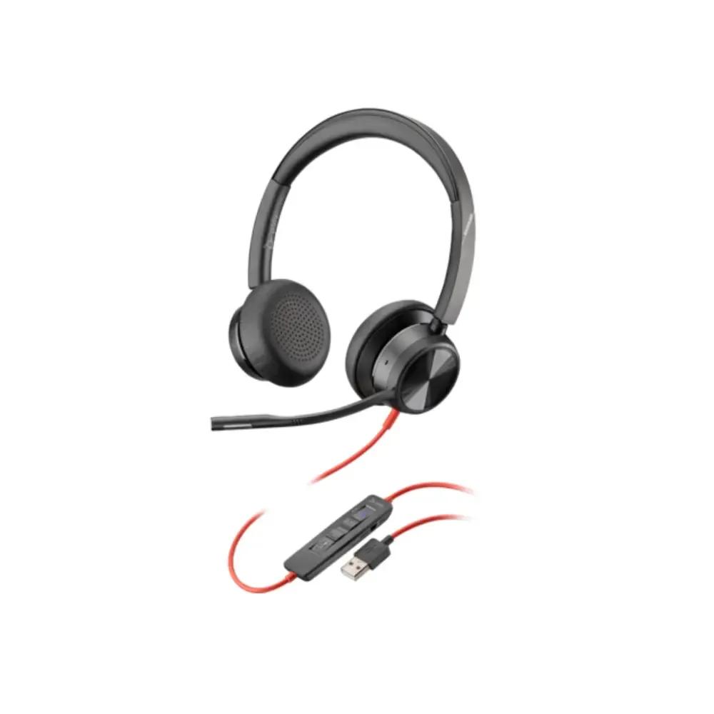 POLY BLACKWIRE 8225 MICROSOFT TEAMS CERTIFIED USB-A HEADSET ME TEXNOOIA ACOUSTIC FENCE