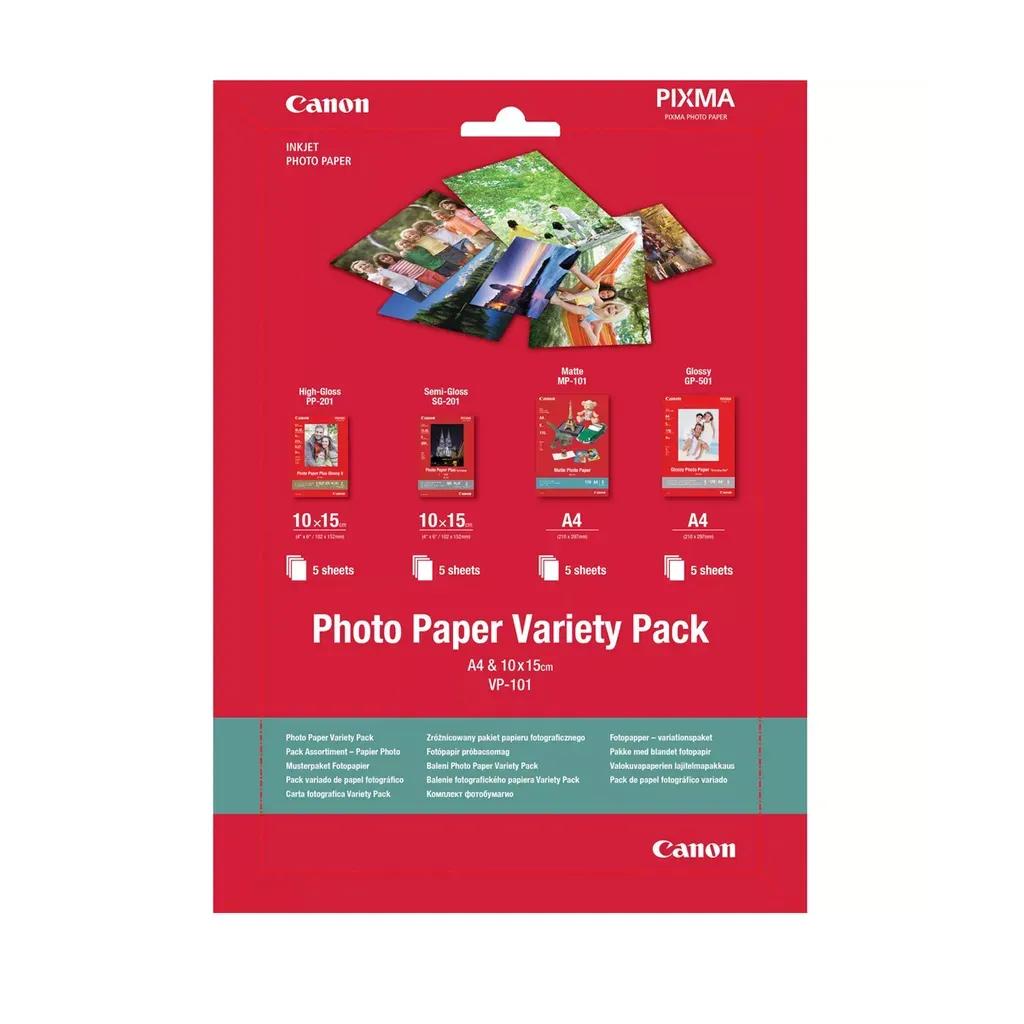 PaperCanonVP-101PhotoVarietyPack4x6andA4-20Sheets
