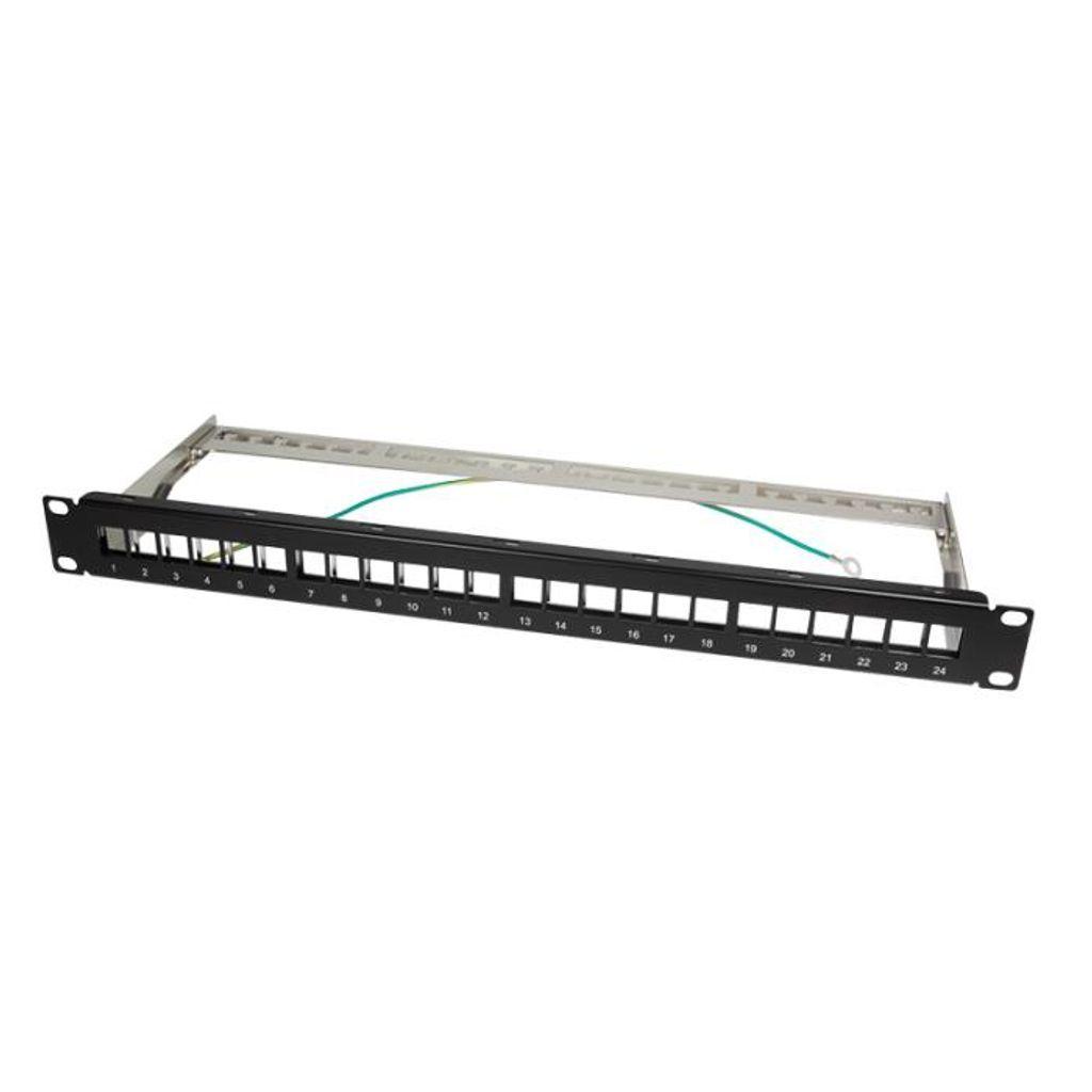 Patchpanel19for24keystonejacksLogilinkunloadedNK4042