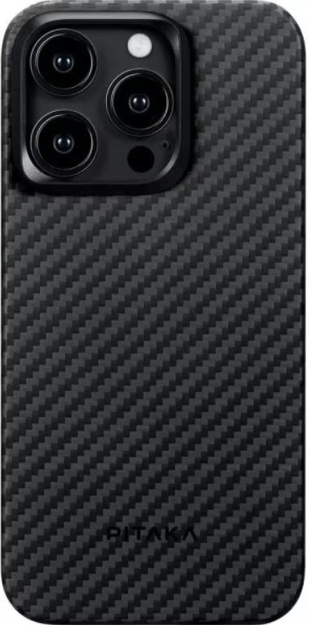 Pitaka MagEZ Case 4 Apple iPhone 15 Pro Black _ Grey _ Twill (KI1501P)_1.webp