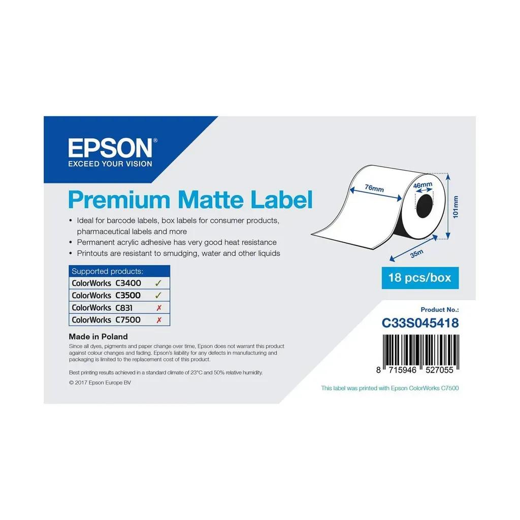 PremiumMatteLabelPaperRollEpson76mmx35m470g